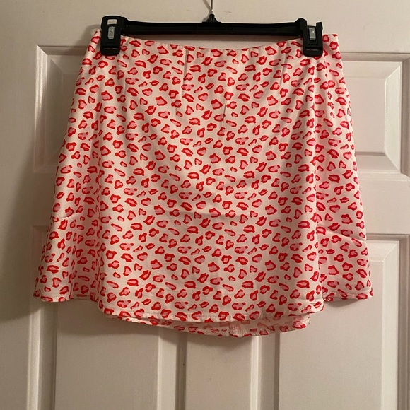 Princess Polly Pink Cheetah Satin Mini Skirt Size 6 - Picture 1 of 7